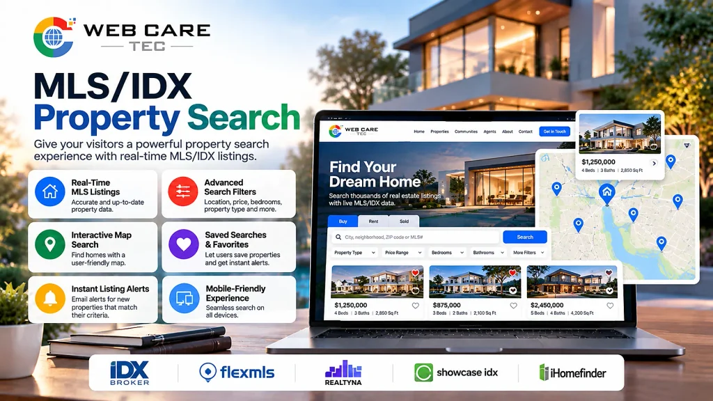 MLS IDX property search on a real estate website